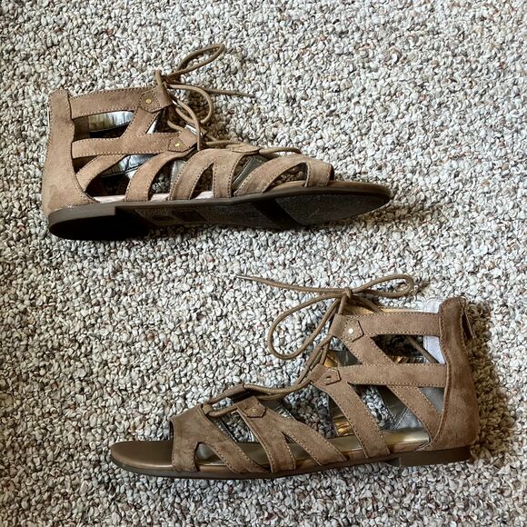 Sam Edelman Circus Womens Brown Hagen Lace Up Gladiator Sandals Zip Back Sz 9 - Picture 4 of 8